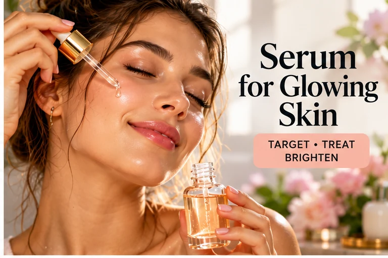 Serum application as a skincare routine step