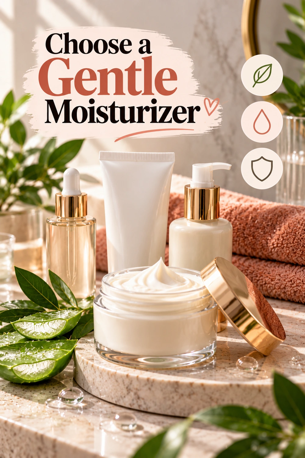 Minimal gentle moisturizer skincare product inspiration for a simple sensitive-skin routine